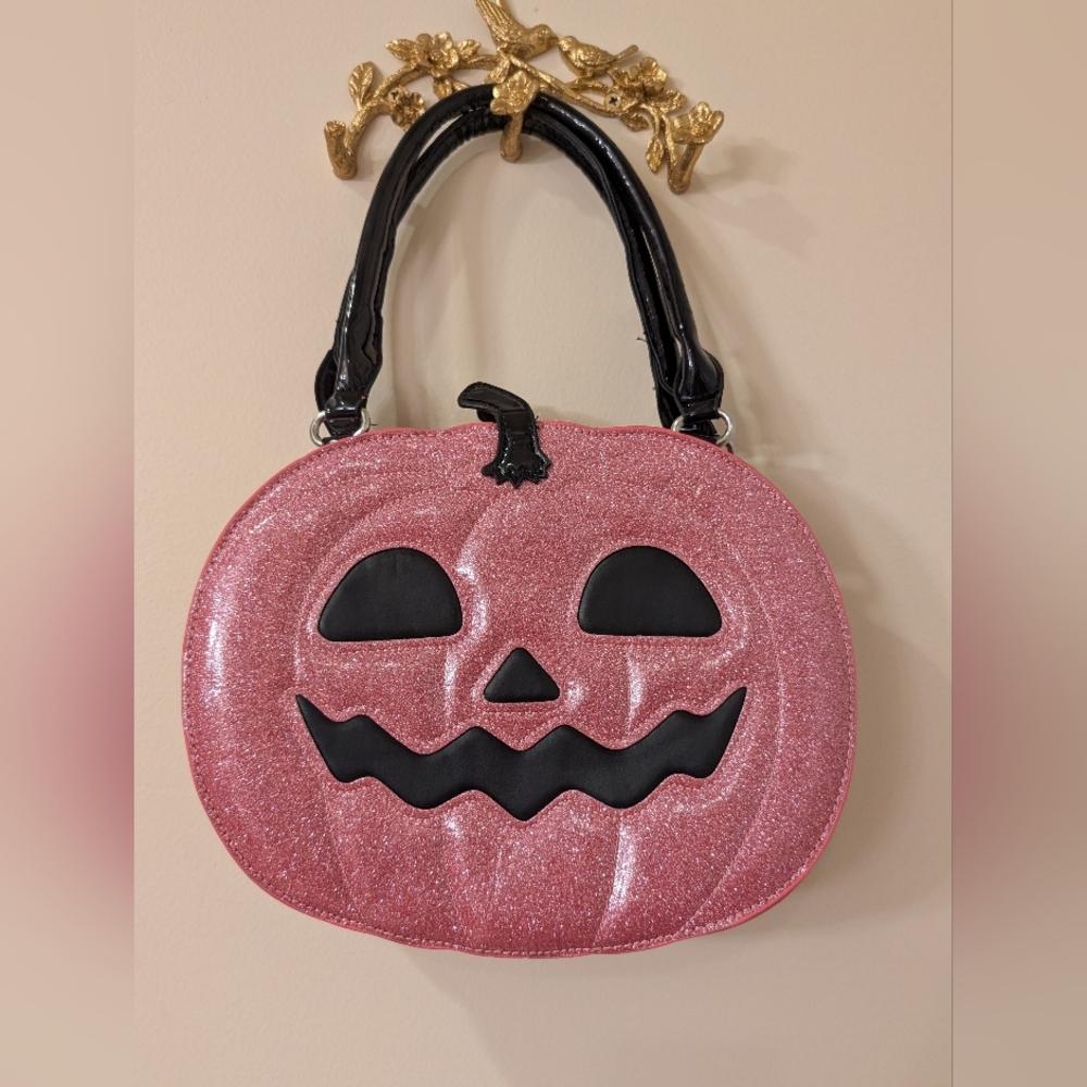 NWOT | Too Fast | Glitter Pink Pumpkin Purse